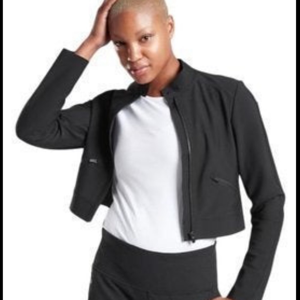 Moto cropped jacket!Excellent condition - worn once and stored!